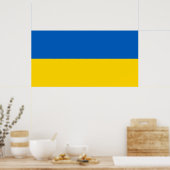 Patriotische Ukraine-Flagge Poster (Küche)