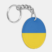 Patriotische Ukraine-Flagge Schlüsselanhänger (Vorderseite links)
