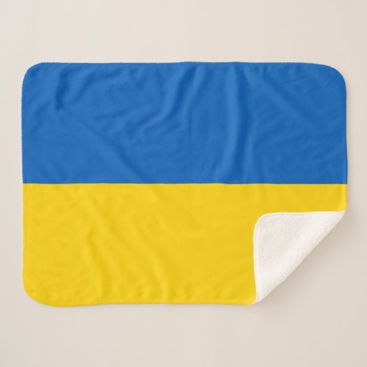 Patriotische Ukraine-Flagge Sherpadecke (Vorderseite (Horizontal))