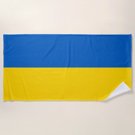 Patriotische Ukraine-Flagge Strandtuch (Vorderseite)
