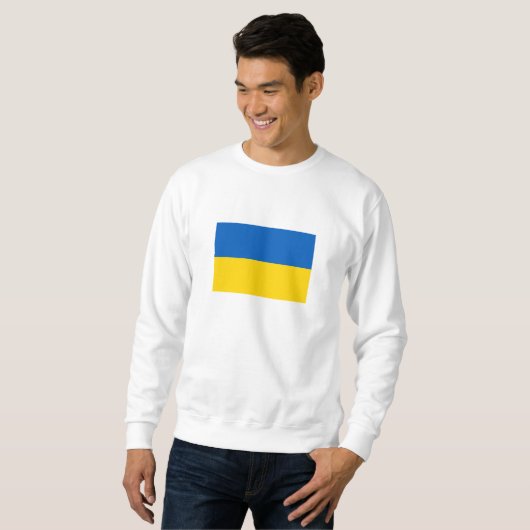 Patriotische Ukraine-Flagge Sweatshirt (Vorne ganz)