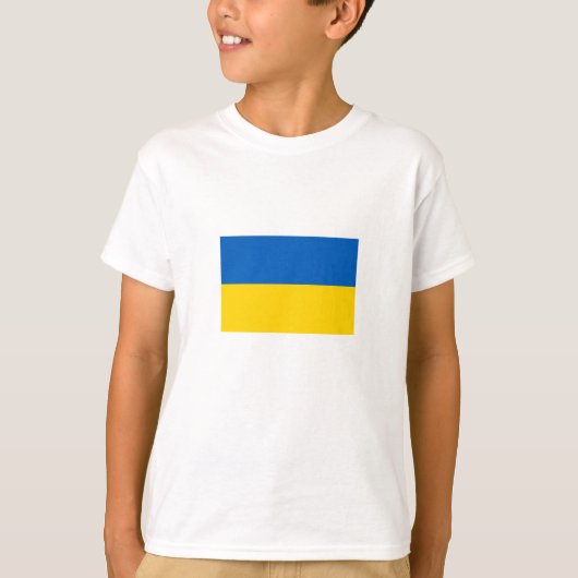 Patriotische Ukraine-Flagge T-Shirt (Vorderseite)