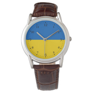Patriotische Ukraine-Flagge-Uhr Armbanduhr