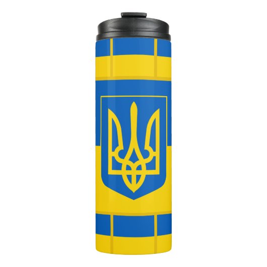 Patriotische ukrainische Flagge, Ukraine Thermosbecher (Vorderseite)