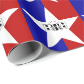 Patriotische Umhüllungspapierflagge von San Antoni Geschenkpapier (Rolleneckpunkt)