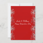 Patriotische Unabhängigkeit Firecracker Geburtstag Einladung (Rückseite)