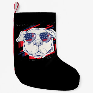 Patriotische Unabhängigkeitstagsgeschenke für Bull Kleiner Weihnachtsstrumpf