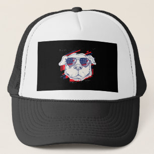Patriotische Unabhängigkeitstagsgeschenke für Bull Truckerkappe