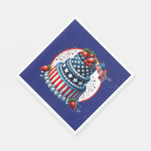 Patriotische und freche Feier Serviette (Ecke)