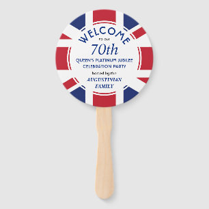 Patriotische UNION JACK 70. Queens Platinum Jubile Fächer