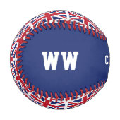 Patriotische UNION JACK Custom Scripting UK FLAG Baseball (Vorderseite Links)