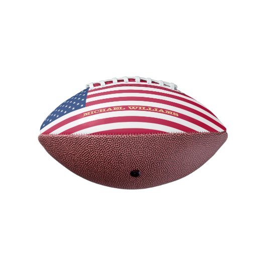 Patriotische US-amerikanische Flagge Mit Monogramm Football (Gedreht 270)