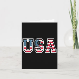 Patriotische US-Flagge 4. Juli für Männer Frauen K Karte