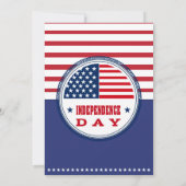 Patriotische US Flagge 4. Juli GRILLEN Einladung (Rückseite)