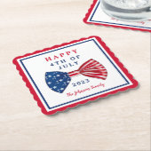 Patriotische US Flagge am 4. Juli Untersetzer (angewinkelt)