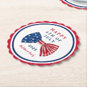 Patriotische US Flagge am 4. Juli Untersetzer (angewinkelt)