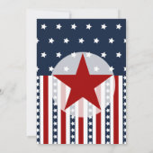 Patriotische US Flagge - American Flag Design Einladung (Rückseite)