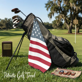 Patriotische US Flagge Amerikanische Flagge Golfhandtuch