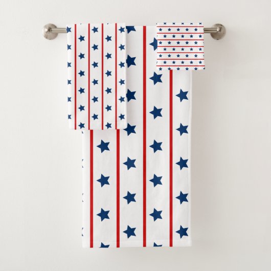Patriotische US Flagge Badhandtuch Set (Insitu)