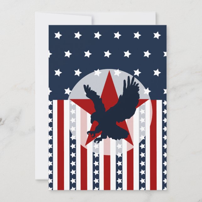 Patriotische US Flagge Bald Eagle American (Vorderseite)