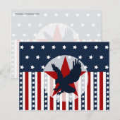 Patriotische US Flagge Bald Eagle American Postkarte (Vorne/Hinten)