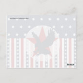 Patriotische US Flagge Bald Eagle American Postkarte (Rückseite)