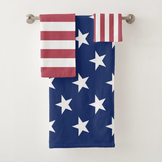 Patriotische US Flagge Bath Handtuch Set (Insitu)