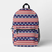 Patriotische US Flagge Bedruckter Rucksack (Vorderseite)
