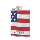 Patriotische US Flagge Blue White USA Flag Flachmann (Links)