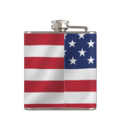 Patriotische US Flagge Blue White USA Flag Flachmann (Rückseite)