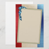 Patriotische US Flagge Briefpapier (Vorne/Hinten)