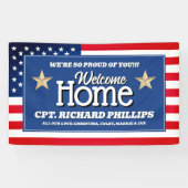 Patriotische US-Flagge Custom Military Welcome Zuh Banner (Horizontal)