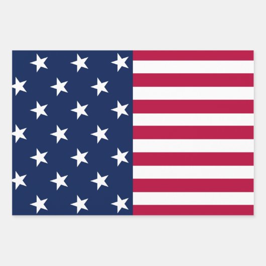 Patriotische US Flagge der USA Geschenkpapier Set (Vorderseite)