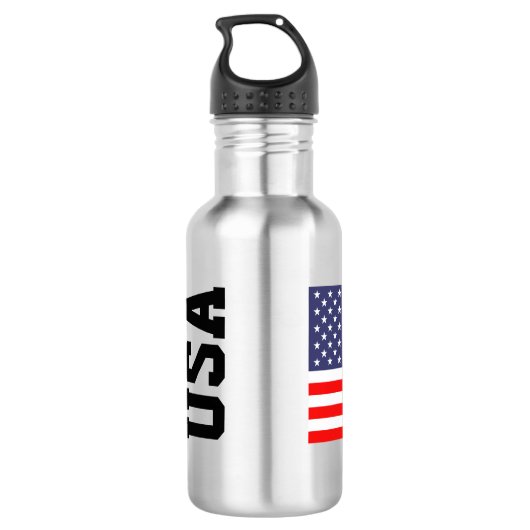 Patriotische US-Flagge Edelstahlwasserflasche Trinkflasche (Rückseite)