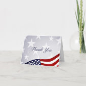 Patriotische US Flagge Faltkarte Dankeskarte (Vorderseite)