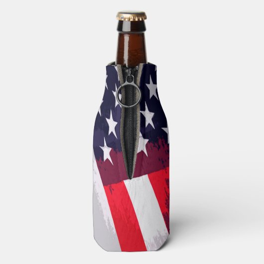 Patriotische US Flagge Flaschenkühler (Flasche Rückseite)