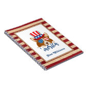 Patriotische US Flagge Hut und Glasses Corgi Notizblock (Rechte Seite)