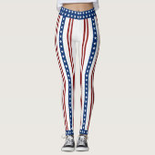 Patriotische US Flagge Leggings (Vorderseite)