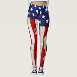 Patriotische US-Flagge Leggings