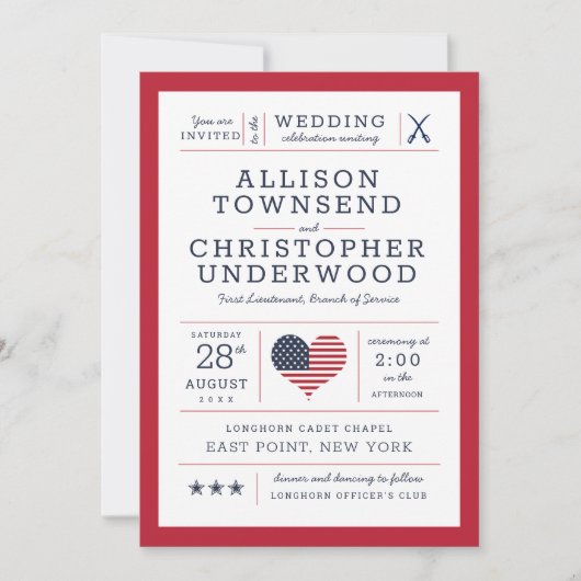 Patriotische US Flagge Militär Amerika Ankündigung (Vorderseite)