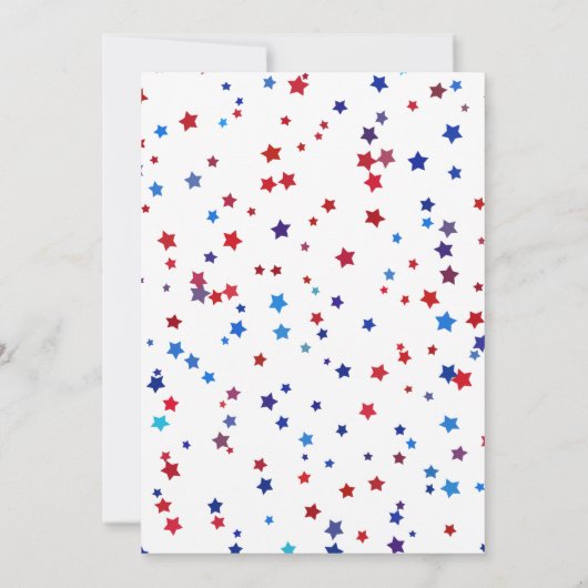 Patriotische US Flagge Party Custom Einladung (Rückseite)