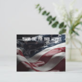 Patriotische US-Flagge Postkarte (Stehend Vorderseite)