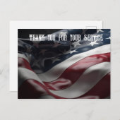 Patriotische US-Flagge Postkarte (Vorne/Hinten)