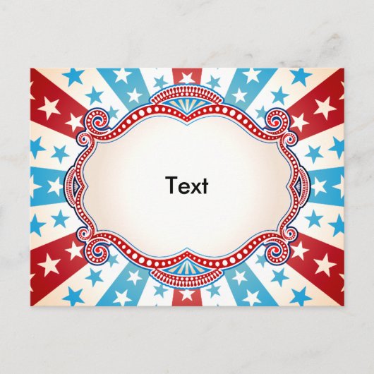 Patriotische US Flagge Postkarte (Vorderseite)