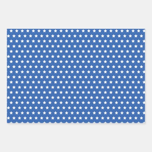 Patriotische US Flagge Rot und Blau 4. Juli Geschenkpapier Set (Vorderseite 3)