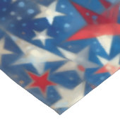 Patriotische US Flagge Rot, Weiß und Blau Tischdecke (Schrägansicht)