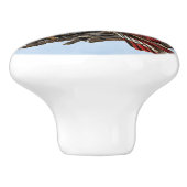 Patriotische US-Flagge Rustic Bald Eagle Keramikknauf (Seitenansicht)