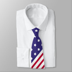 Patriotische US-Flagge Stars und Streifen zum 4. J Krawatte