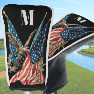 Patriotische US-Flagge und Adler mit individuellem Golf Headcover