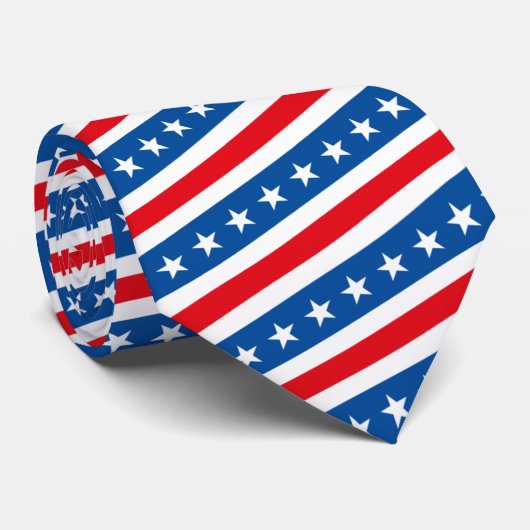 Patriotische US Flagge unter amerikanischer Flagge Krawatte (Gerollt)